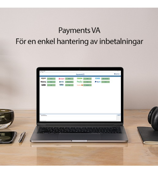 Dator som visar hur Payments VA fungerar.