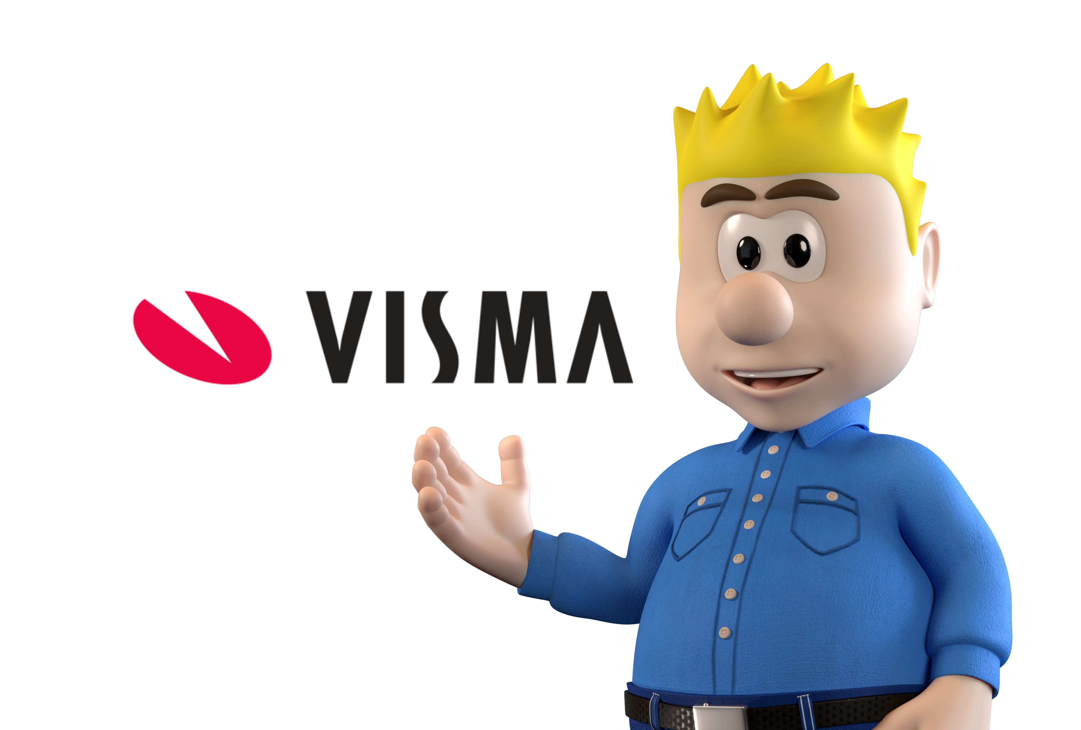 Visma logotype och dockfigur.