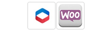WooCommerce by ConnectMyApps och Spiris logotyper.