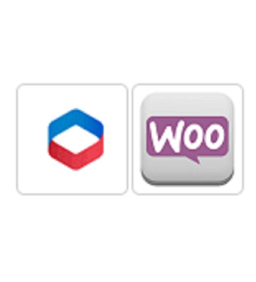WooCommerce by ConnectMyApps och Spiris logotyper.